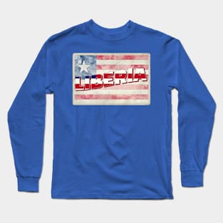 Liberia Vintage style retro souvenir Long Sleeve T-Shirt